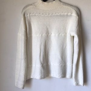 Mock Neck Fuzzy Sweater